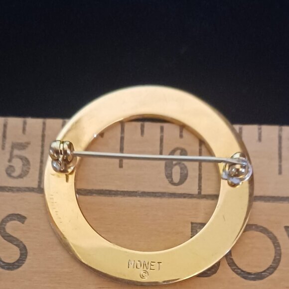 Monet Gold-Tone Brooch - Picture 4 of 4